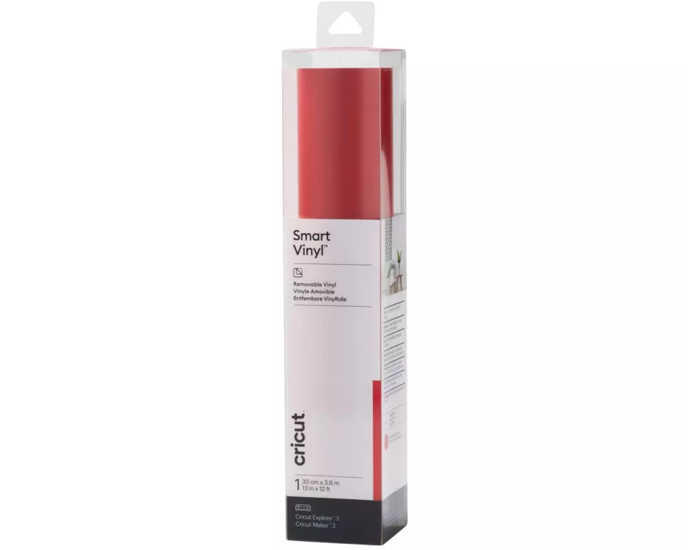 Cricut Vinylfolie Smart ablösbar 33 x 366 cm, 1 Stück, Rot