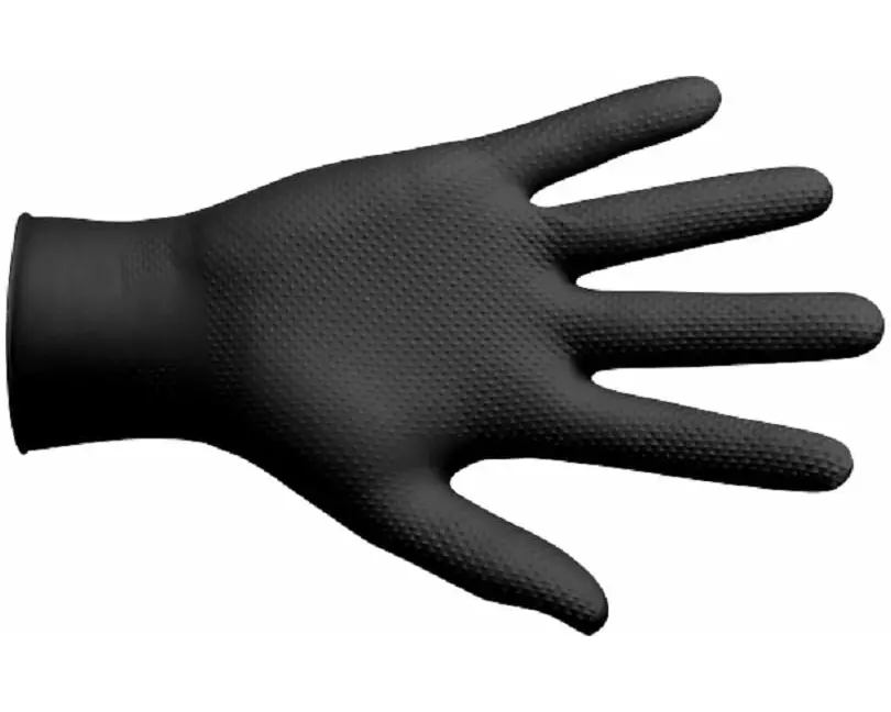 Kraftwerk Einweghandschuh Powergrip Nitril XXL, Schwarz, 25 Paar