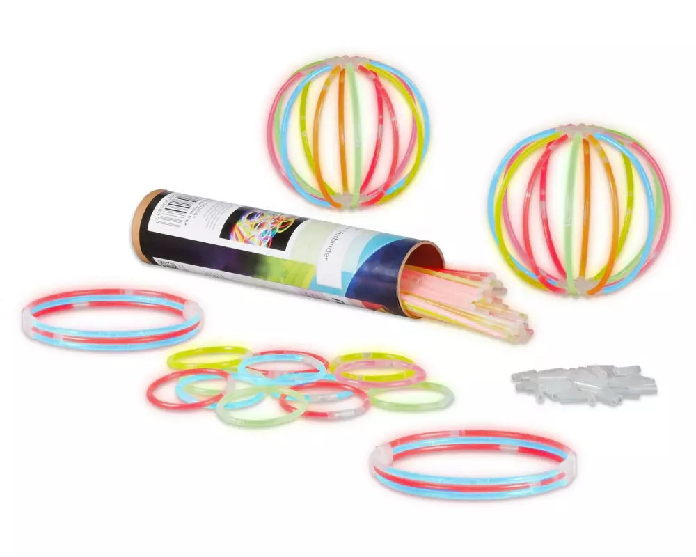 relaxdays Knicklicht Mehrfarbig 100 Stück, 20 x 0.5 cm