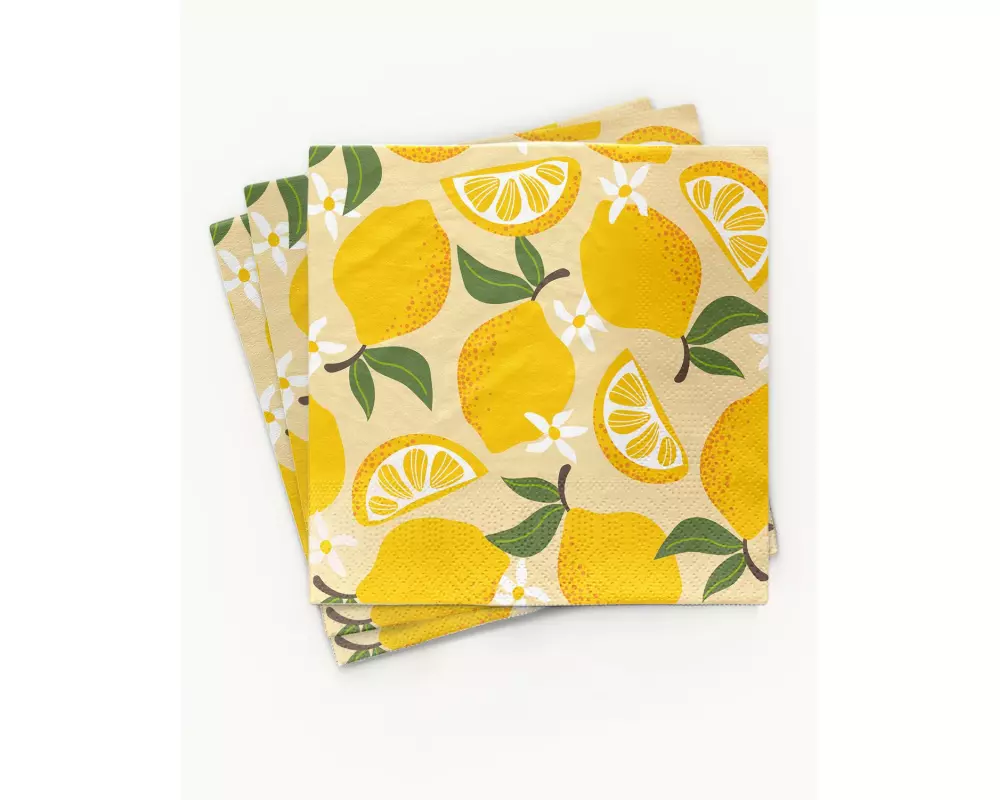 Chic Mic Cocktailservietten Lemonade 33 cm x 33 cm, 1 Stück