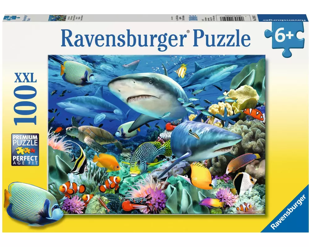 Ravensburger Puzzle Riff der Haie 100 XXL Teile