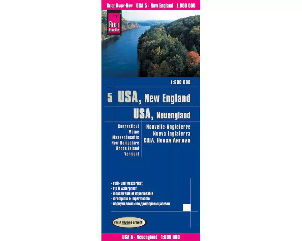 World Mapping Project USA 05 Neuengland 1 : 600 000