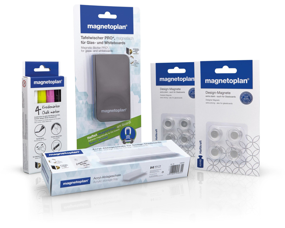MAGNETOPLAN Zubehör Set für Glasboards 1346050 14-teilig