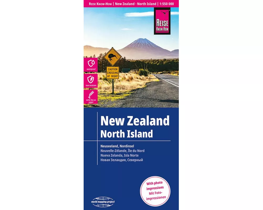 Reise Know-How Landkarte Neuseeland, Nordinsel / New Zealand, North Island (1:550.000)