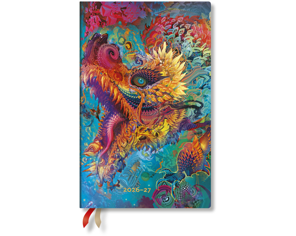 PAPERBLANKS Agenda Bourdonnant Maxi 26/27 FF2112-5 1T/1S 13M FR SC 13.5x21cm
