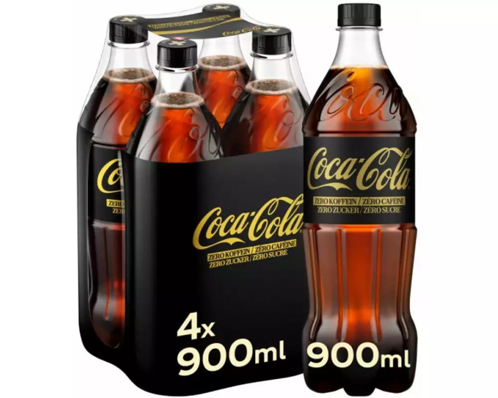 Coca Cola Zero koffeinfrei 4 x 0.9 l