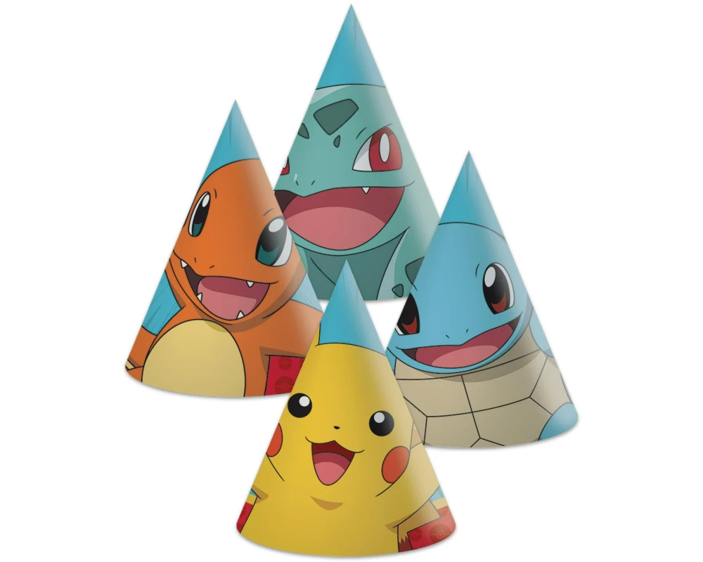 We fiesta Party Partyhüte Pokémon Mehrfarbig, 6 Stück
