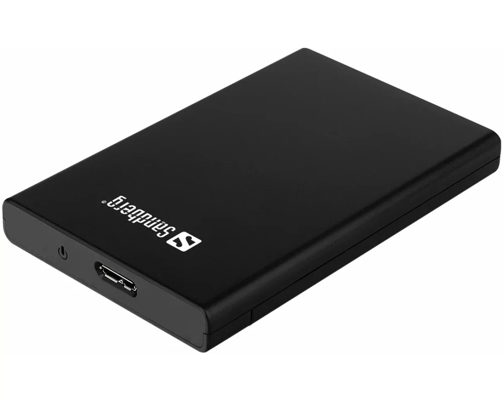 Sandberg USB 3.0 Hard Disk Box 2.5inch, for SATA HDDs, up to 5 Gbit/s, black, Incl. USB 3.0 Cable
