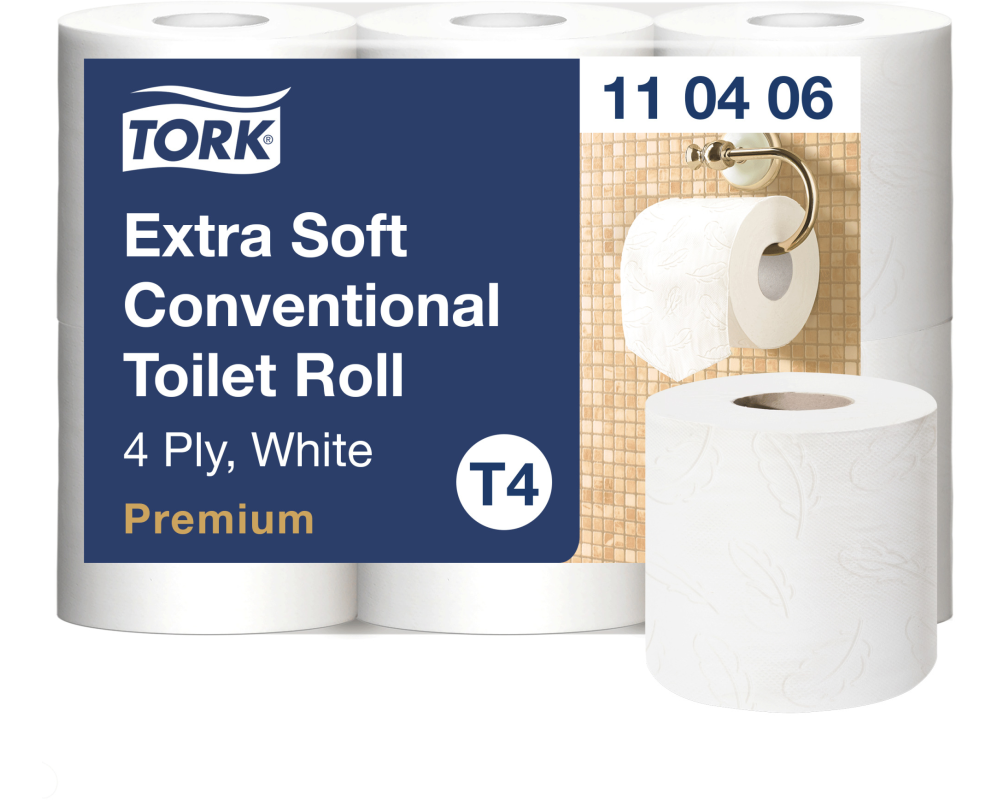 TORK Toilettenpapier T4 110406 4-lagig 6 Rollen à 150 Blatt