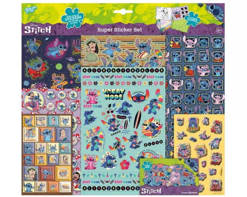 We fiesta Party Sticker Stitch Super Set, Farbig, Mix 1 Stück Mehrfarbig