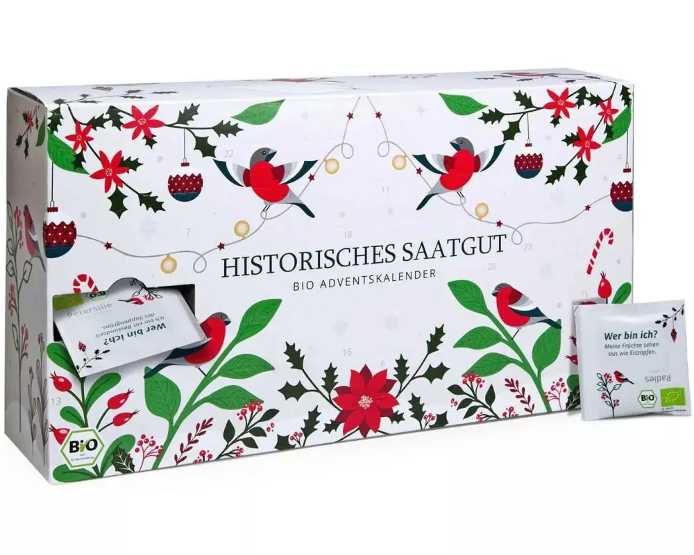 XMAS Saatgut Adventskalender historische Sorten 24 Stück