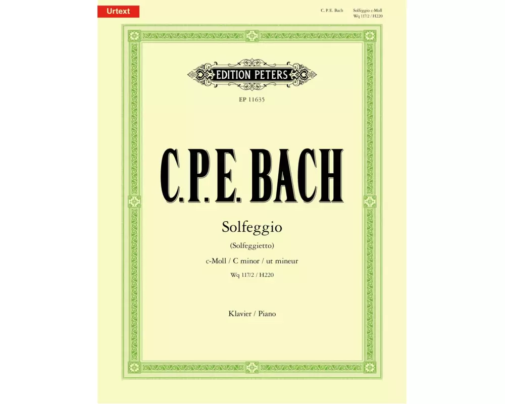Solfeggio (Solfeggietto) c-Moll Wq 117/2 / H220