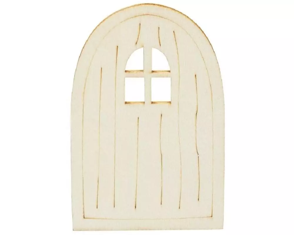 HobbyFun Mini-Haus Holztür Natur