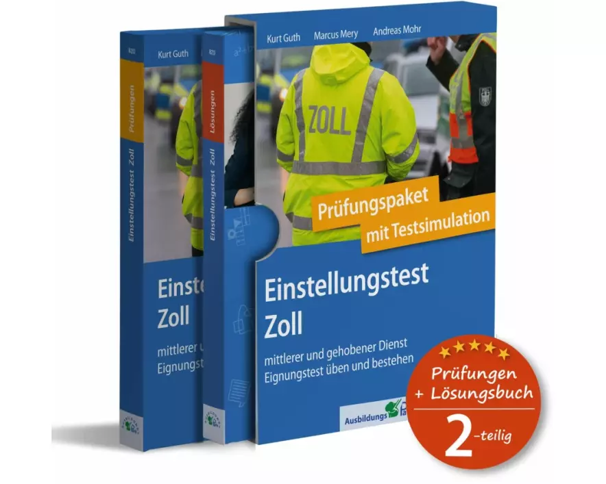 Einstellungstest Zoll: Prüfungspaket mit Testsimulation