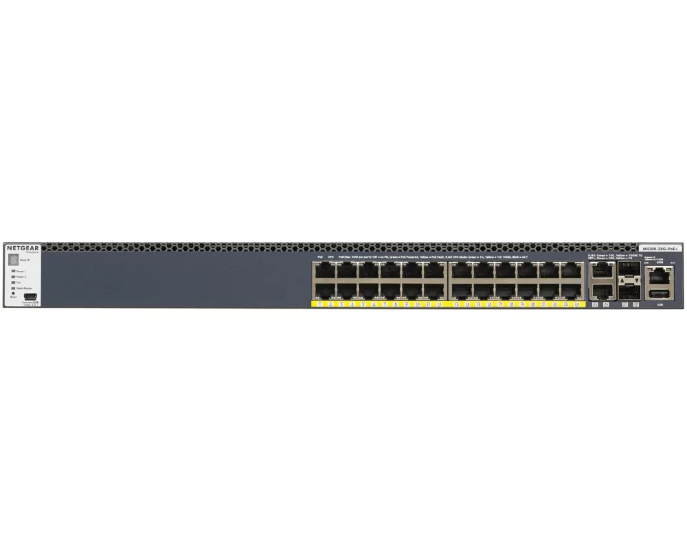 Netgear managed Switch GSM4328PB-100NES, Layer 3, 28 Port, 10/100/1000/10000 Mbit/s