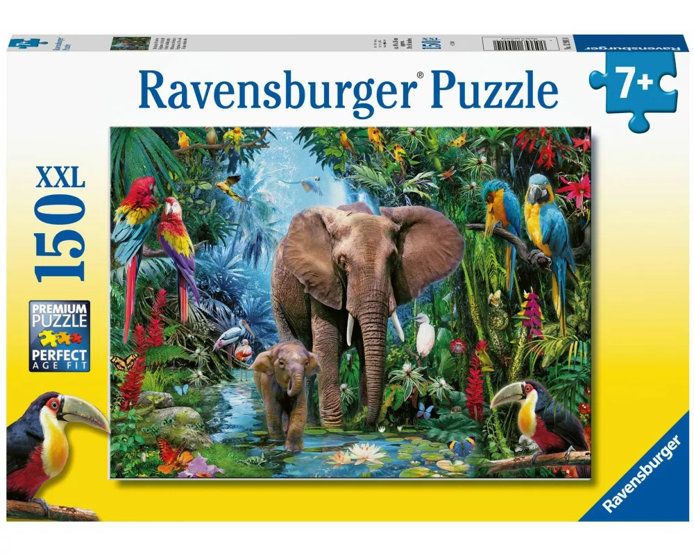 Kinderpuzzle 150 XXL Teile - Dschungelelefanten