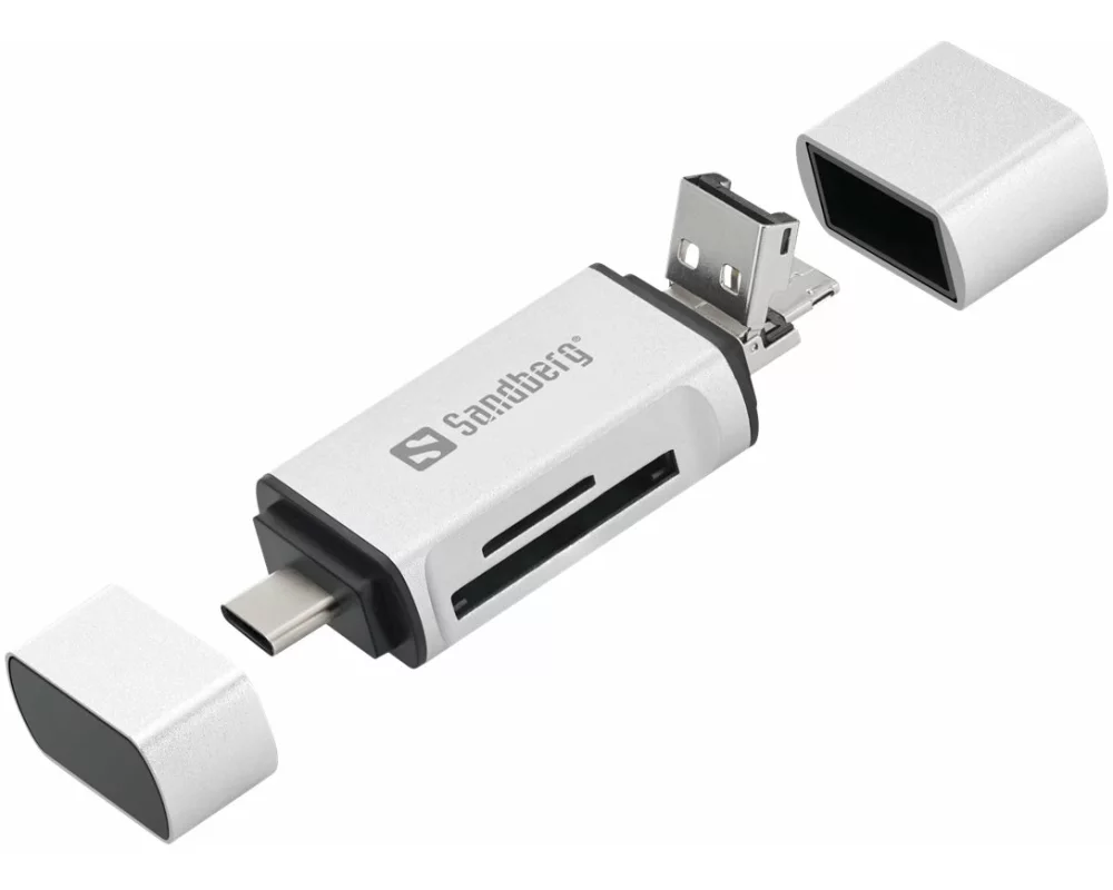 Sandberg Card Reader USB-C+USB+MicroUSB