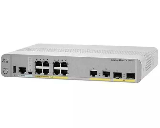 Cisco PoE+ Switch 2960CX-8PC-L 12 Port
