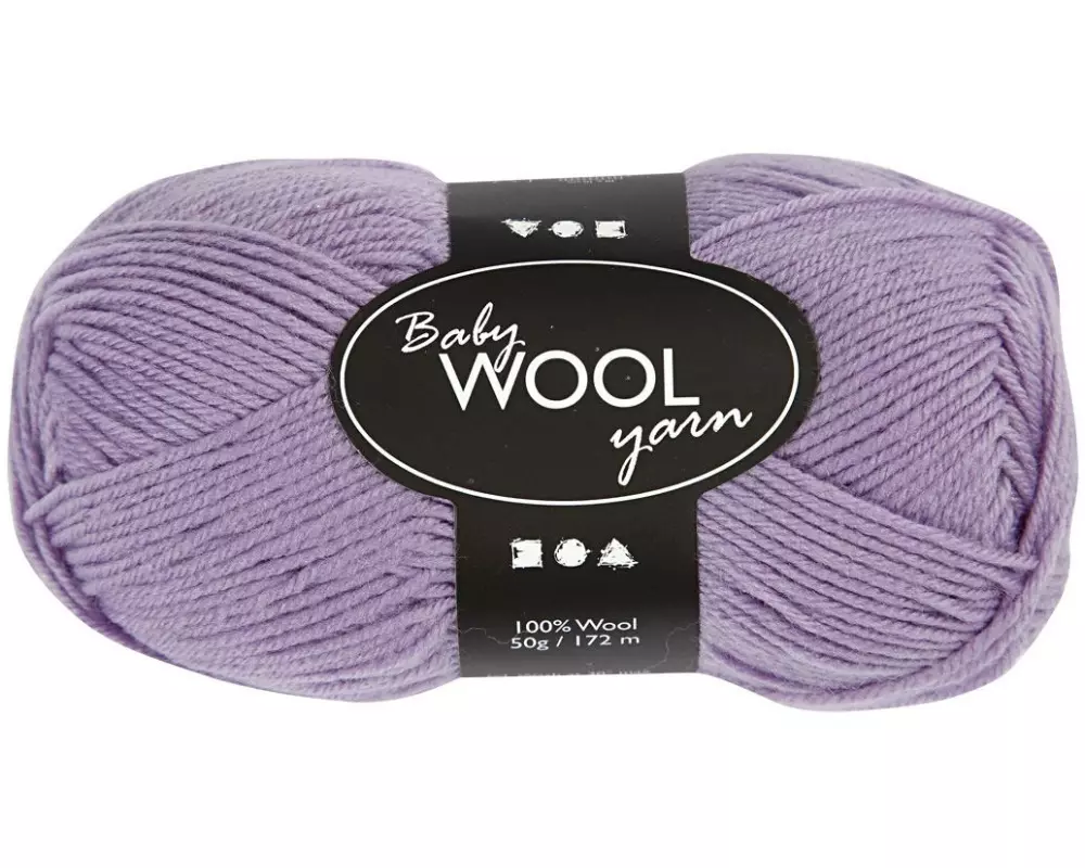 Creativ Company Wolle Babygarn Merino 50 g 14/4 Lila