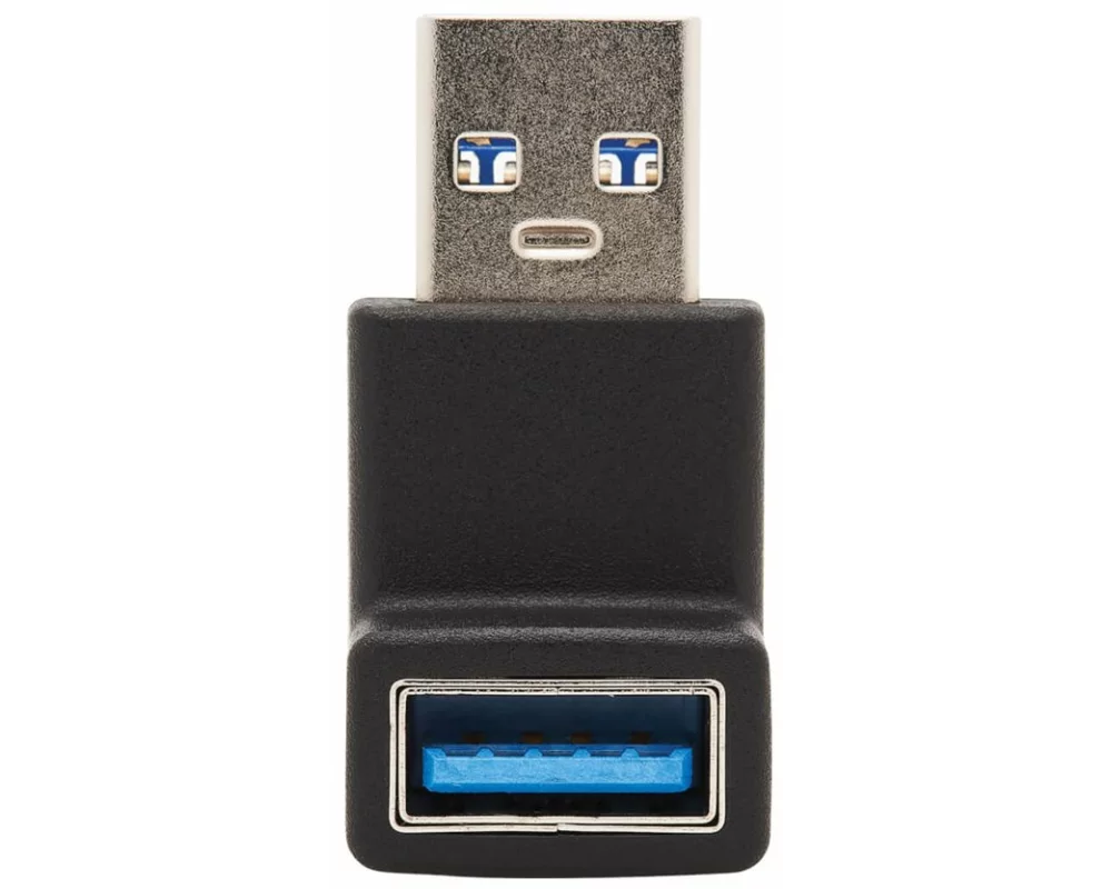 EATON TRIPPLITE USB 3.0, SuperSpeed Adapter - USB-A to USB-A, M/F, Up Angle, Black