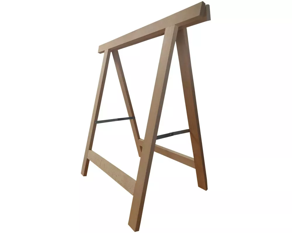 Holz Zollhaus Bockleiter aus Buche 75 x 75 cm, Naturfarben