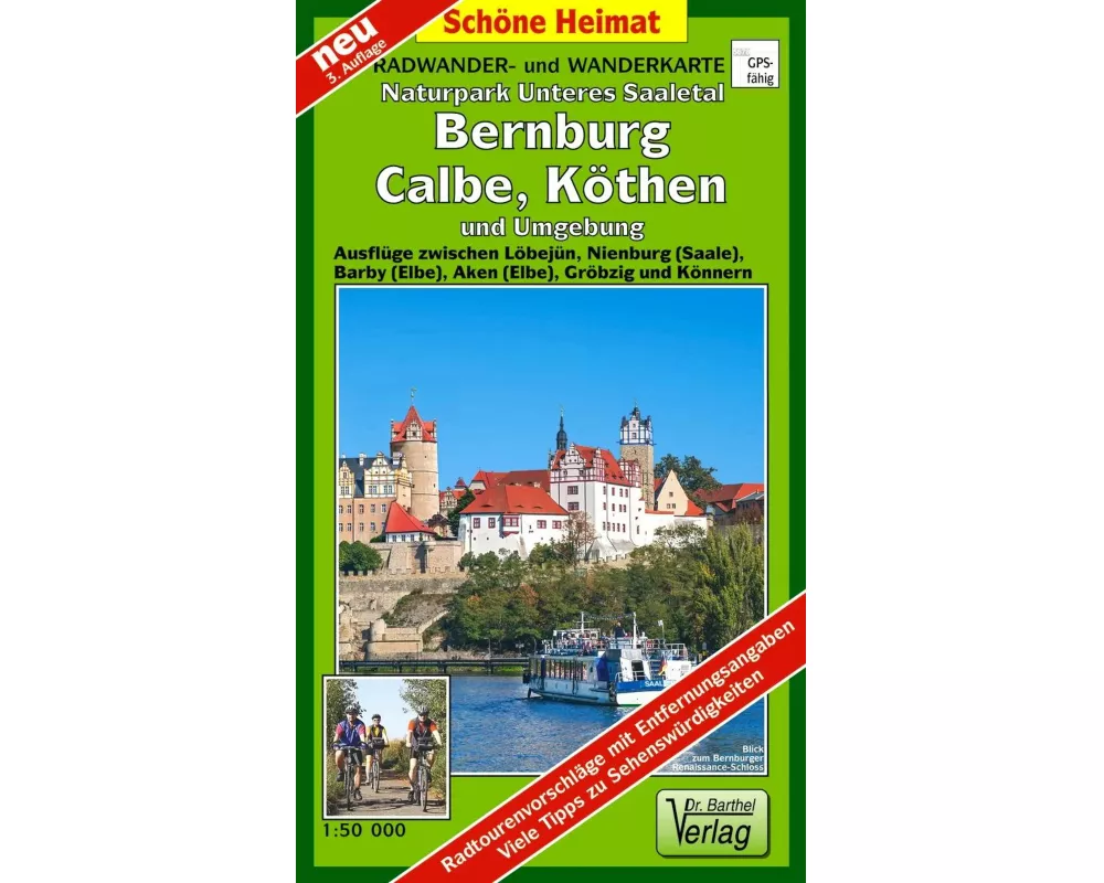Naturpark Unteres Saaletal, Bernburg, Kalbe und Umgebung 1 : 50 000. Freizeitkarte