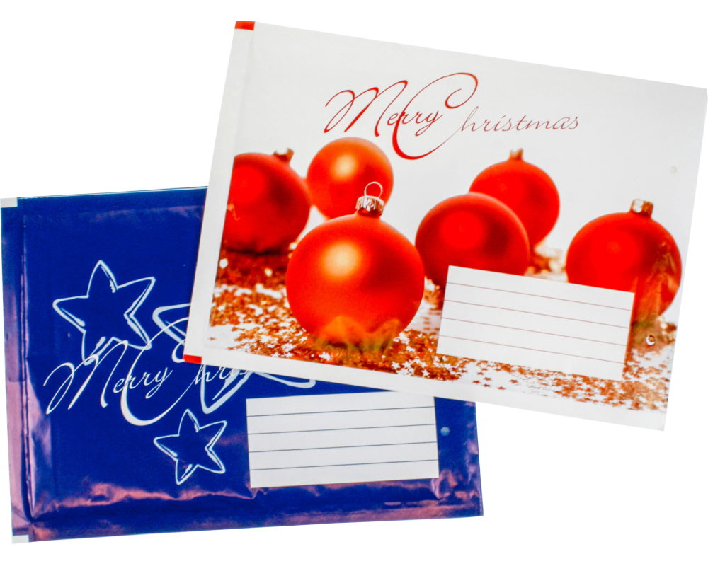 NEUTRAL Luftpolstertaschen Christmas 081055 Gr.7, 250x350mm 4 Stück