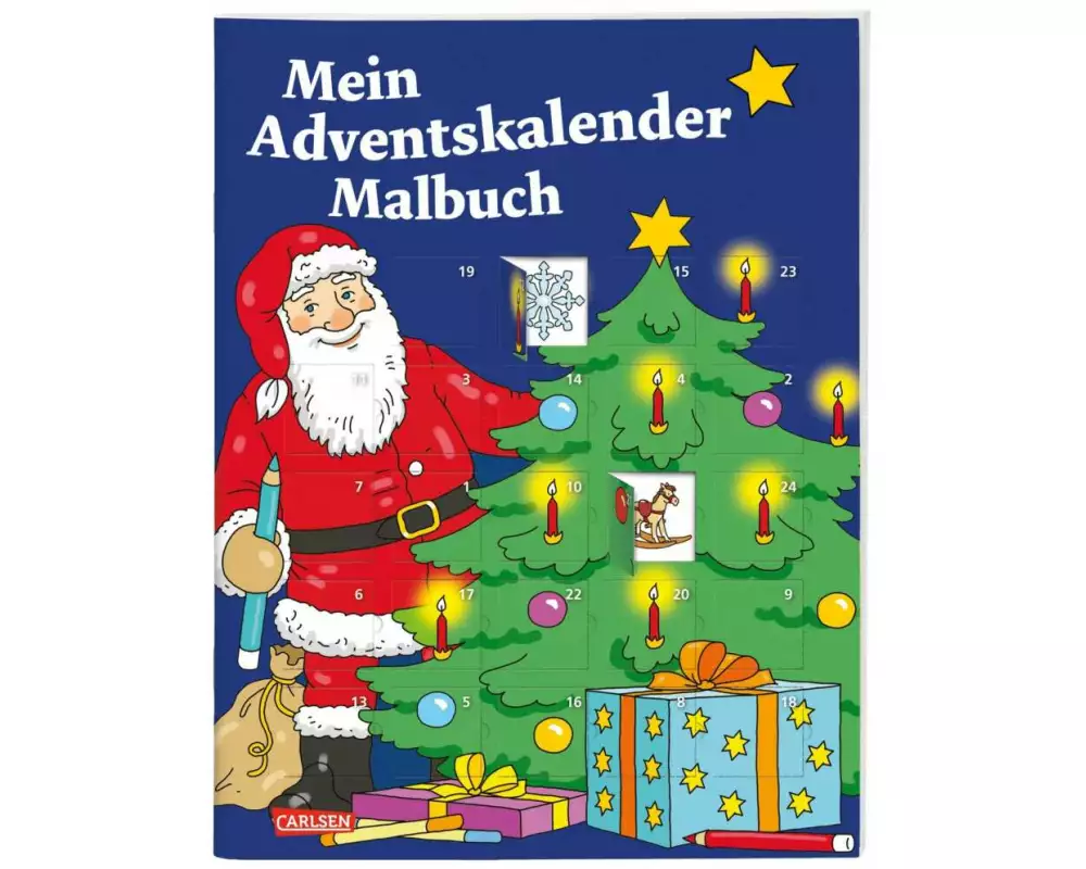 Mein Adventskalender-Malbuch