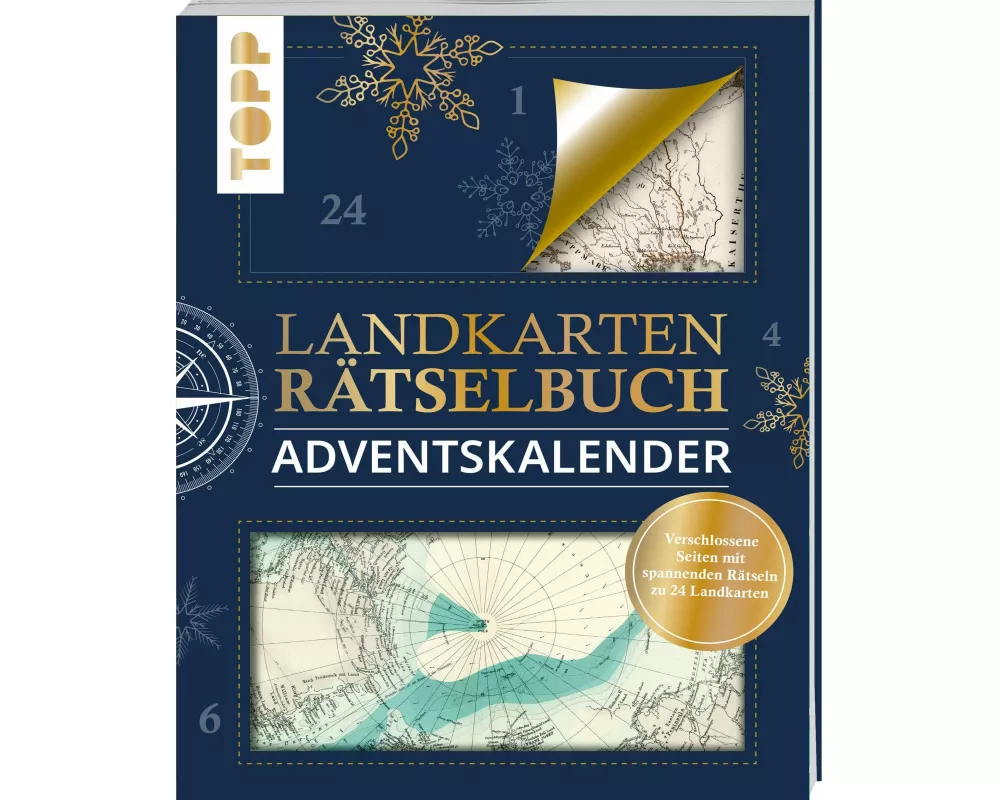 Landkarten Rätselbuch Adventskalender