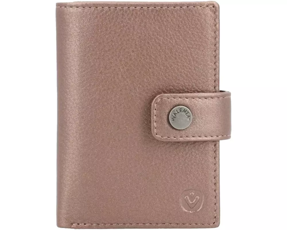 Valenta Card Wallet Leather MagSafe Luxe Metallic Copper