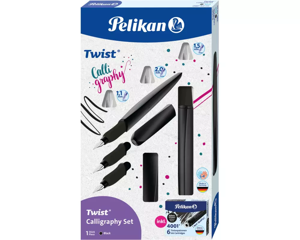 Pelikan Füllfederhalter Calligraphy Set Schwarz