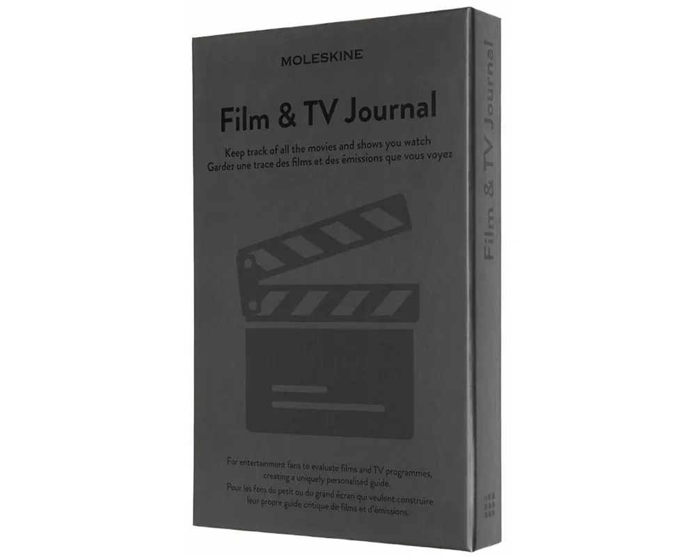 Moleskine Passion Journal – Film & TV, Large/A5, Fester Einband, Dunkelgrau