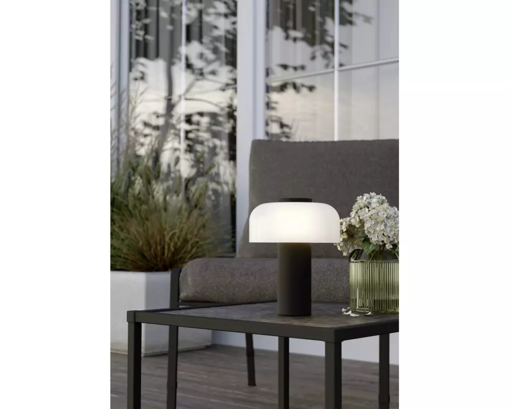 EGLO Leuchten Tischleuchte Ponente Akku LED-CCT Touch Schwarz
