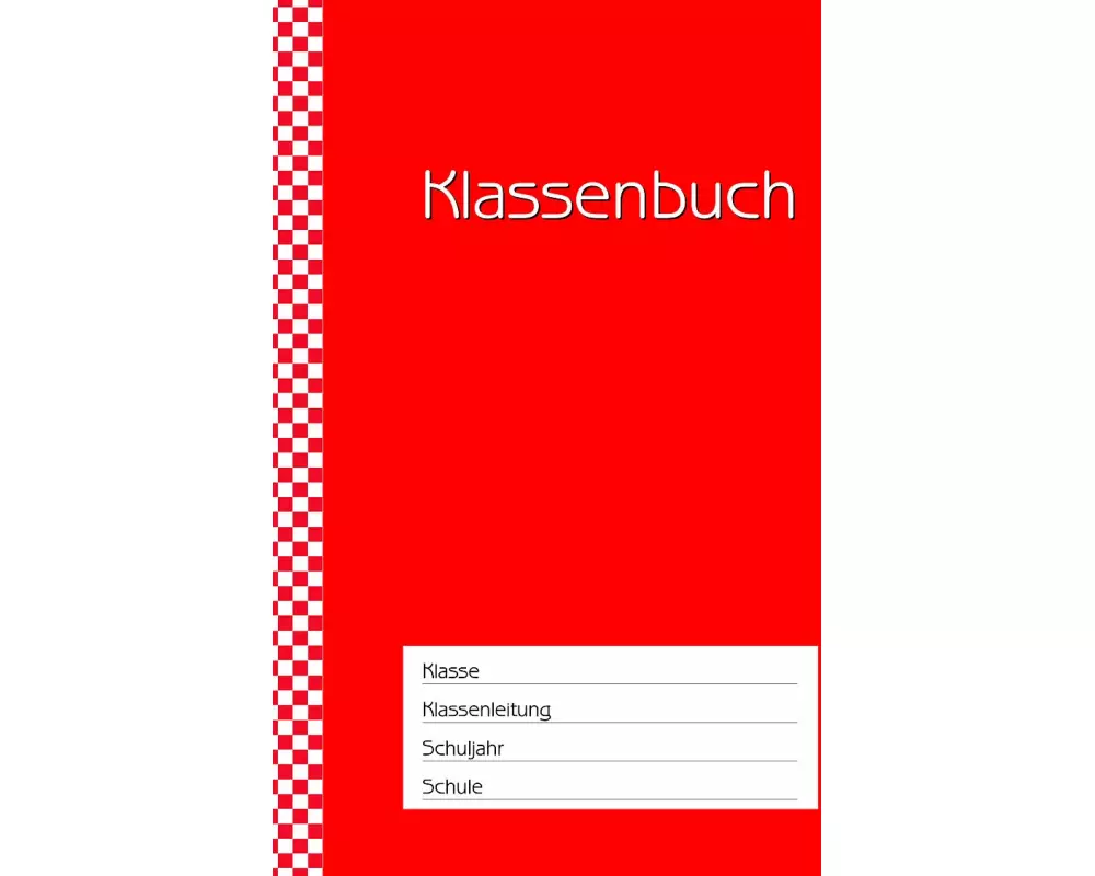 Klassenbuch "Standard", Umschlagfarbe: rot