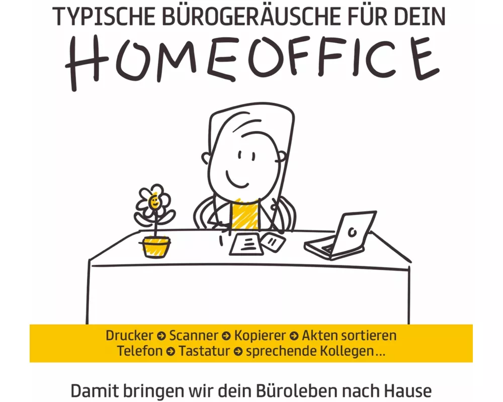 Typische Bürogeräusche für dein Homeoffice