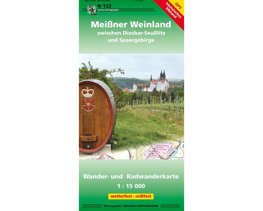 Meißner Weinland zwischen Diesbar-Seußlitz und Spaargebirge 1 : 15 000