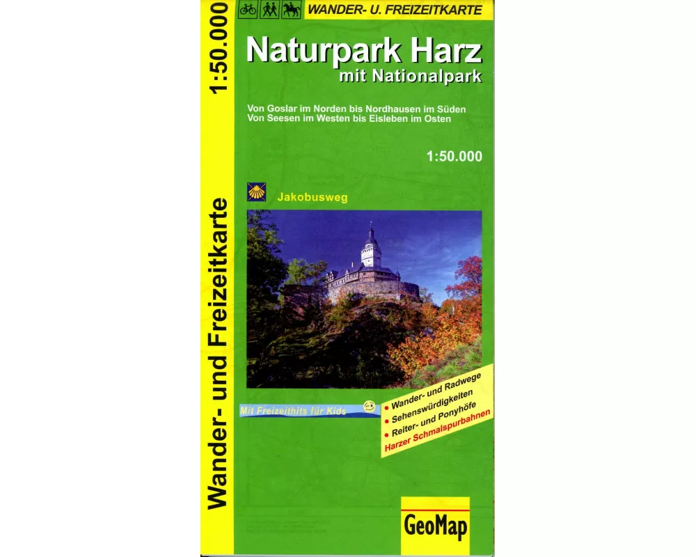 Naturpark Harz mit Nationalpark 1:50.000