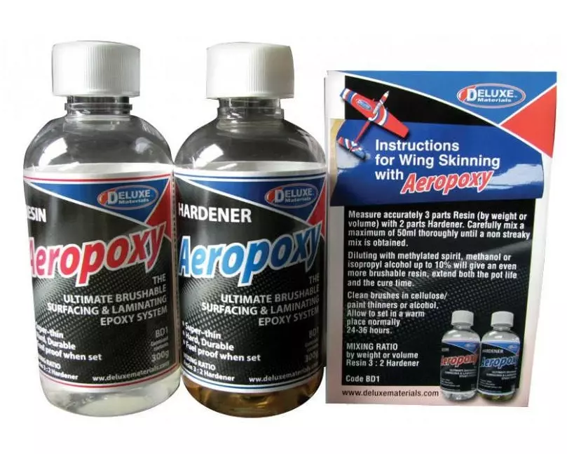 Deluxe Materials Modellbauklebstoff Aeropoxy 2 Stück, Transparent