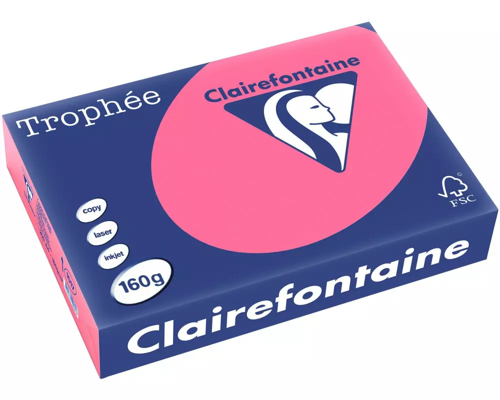 Clairefontaine Kopierpapier Trophée Colored Copy FSC A4, Pink, 160 g/m²
