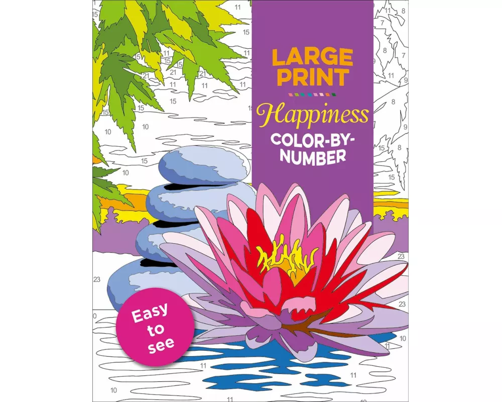 Large Print Happiness Color-By-Number