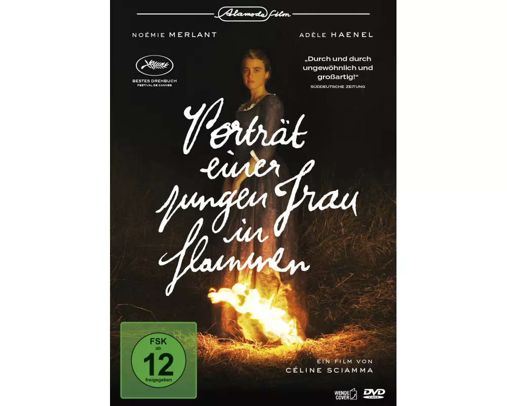 Porträt einer jungen Frau in Flammen