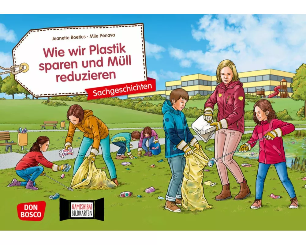 Wie wir Plastik sparen und Müll reduzieren. Kamishibai Bildkartenset