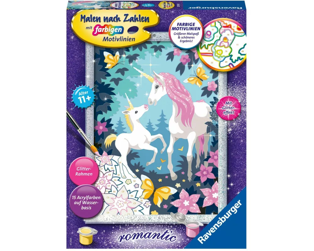 CreArt, Malen nach Zahlen Kinder - Einhornmagie