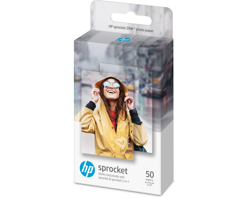HP ZINK Photo Paper 5x7,6 cm HPIZ2X350 Sticky-Backed 50 Blatt