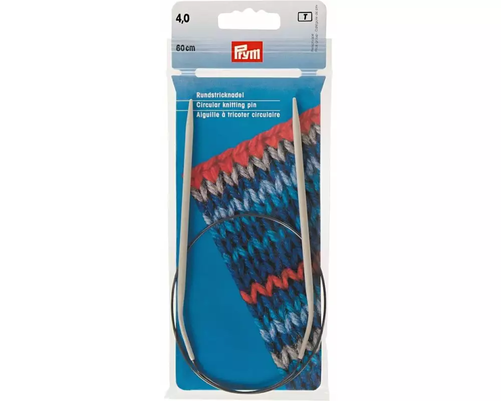 Prym Rundstricknadel Alu, Grau 4.00 mm x 60 cm, Beutel