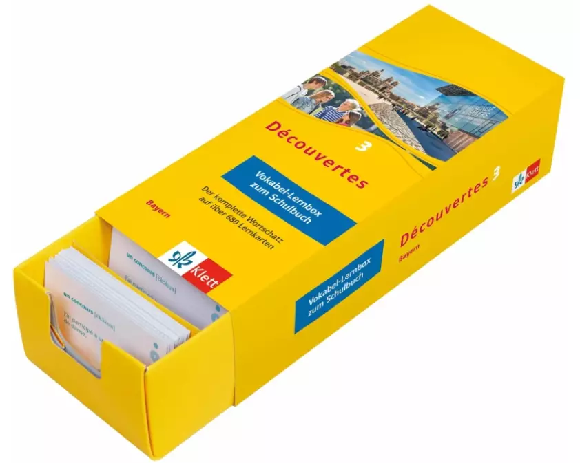Découvertes 3 Bayern (ab 2017) - Vokabel-Lernbox zum Schulbuch 3. Lernjahr