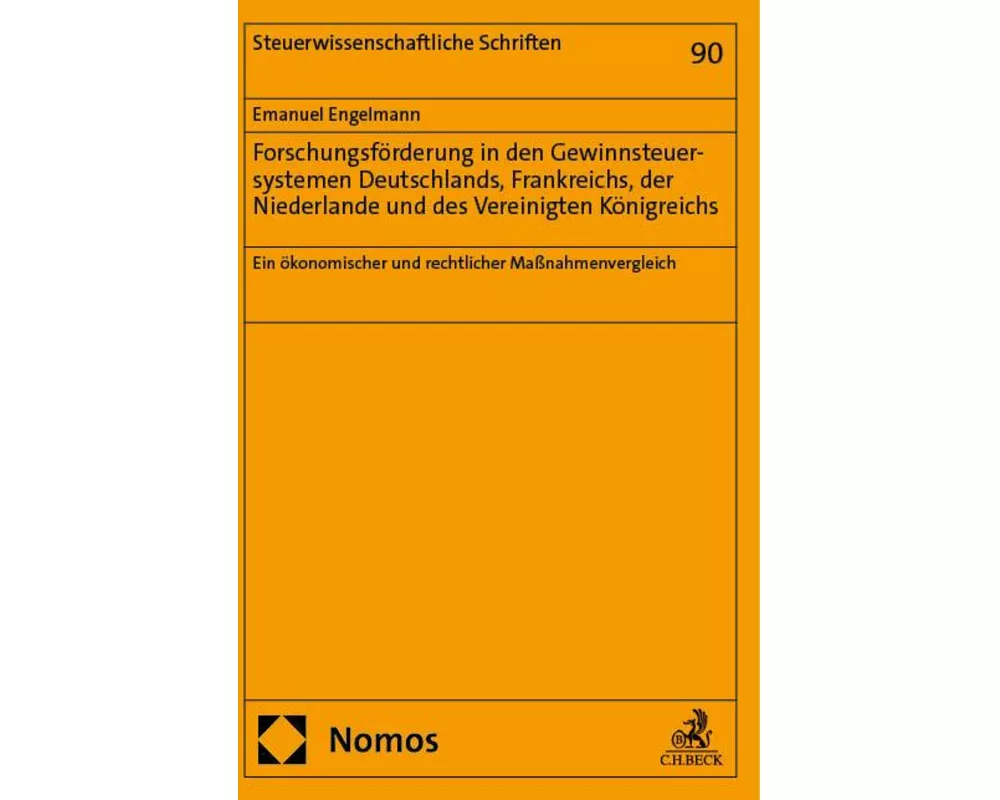 Forschungsförderung in den Gewinnsteuersystemen Deutschlands, Frankreichs, der Niederlande und des Vereinigten Königreichs