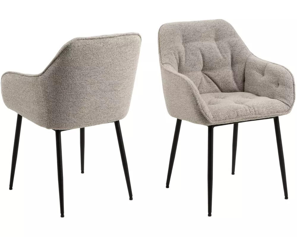 AC Design Stuhl Brooke Monza1, 2 Stück, Beige