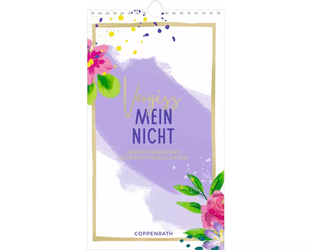 Immerwährender Geburtstagskalender - Vergiss mein nicht