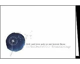 Doppelkarte / In liebevoller Erinnerung (Löwenzahn) / quer